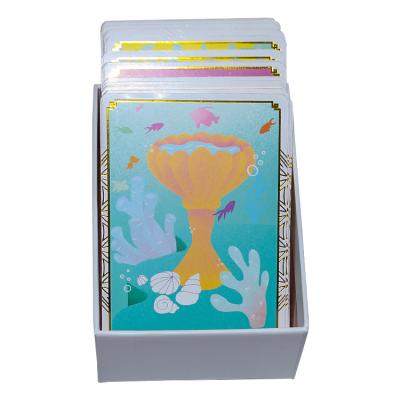 China Game Entertainment Personalized Tarot Card Printing Oracle Holographic Decks Golden Edge Tarot Deck with Booklet for sale