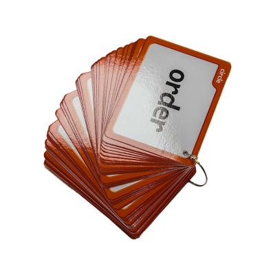 China Custom Logo Kids English Learning Education Entertainment Word Cards Color Memory Game Children Flashcards for sale