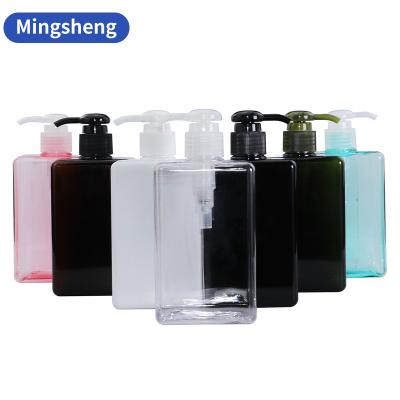 China Personal Care 24/410 28/410 Lotion Pump Hand Sanitizer Bottle Empty Refillable Square Shower Gel Bottle Shampoo Bottle for sale