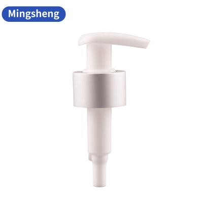 China Spill No 24/410 28/410 Matte Silver Aluminum Hand Sanitizer Pump Lotion Pump Dispenser for sale