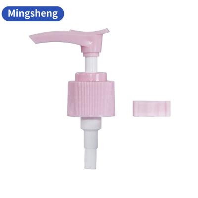 China Non spill factory manufacturing 20/410 24/410 28/410 lotion pump with clip liquid soap pump for shower gel hand sanitizer bottle for sale