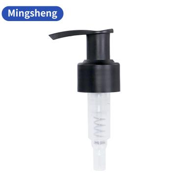 China Spill Non Mingsheng 24/410 28/410 Whole Matte Black Plastic Lotion Dispenser For Pumping All Frosted Lotion Pump for sale