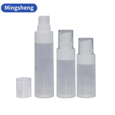 China BEAUTY PACKAGING Matte Bottle 50ml 80ml 100ml 120ml Mist Spray White Airless Plastic Cosmetic Vacuum Bottles for sale