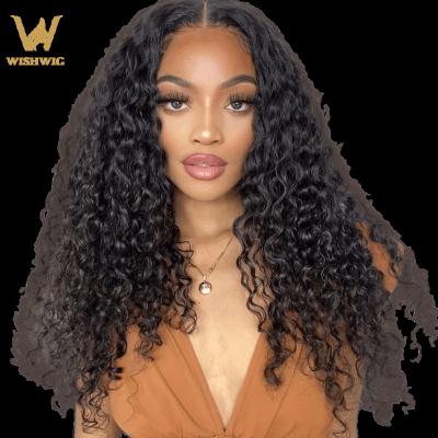 China Jerry Curl Wishwig Jerry Curly Hair Wig 13x4 Lace Front Human Hair Wigs Brazilian Hair 100% Natural Hairline for sale