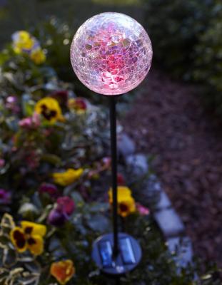 China Color Changing Solar Glass Ball Fixture light for sale