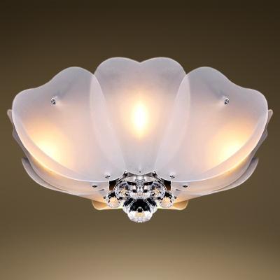 China 4 Light, 8 Petals Crystal Flushmount Chandelier led Ceiling Light for sale