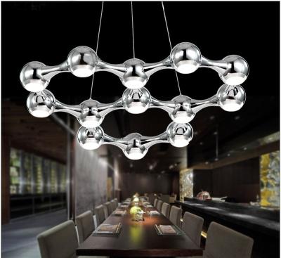 China Modern Black Silver Suspension Hanging LED Chandelier for sale