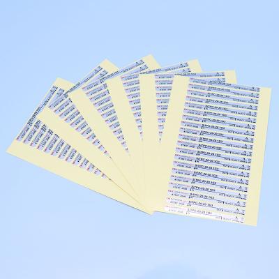 China Waterproof Wholesale Frosted Barcode Silver Heat Resistant Self Adhesive Label Label Heat Resistant Adhesive Multilayer Stickers for sale