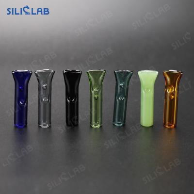 China Custom LOGO Printing Glass Mouthpiece Tip Smoking Rolling Glass Filter Tips For Smoking for sale