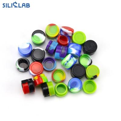 China Wholesale 2ml Stocked Logos Printing Silicone Wax Container Tobacco Smoke Sealer Oil Jars Smoking Accessories for sale