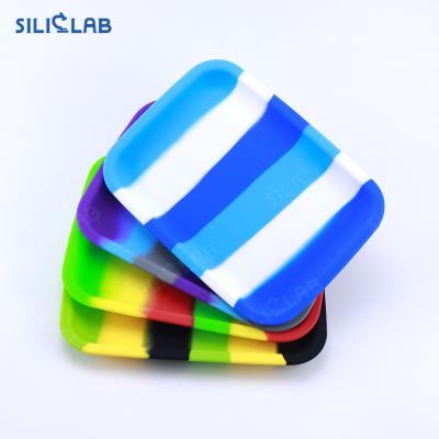 China Storage Things Smoking Rolling Tray Custom LOGO Silicone Storage Serving Accessories Trays for sale