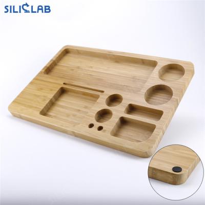 China Portable Smoke Shop Product Wood Serving Tray Smoking Accessories Bamboo Pre Rolled Wooden Tobacco Rolling Tray for sale