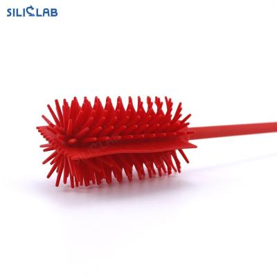 China Sustainable Non Durable Stick Silicone Brush Wash Sweep Cleaning Tool Multi-Use Silicon Smoking Cleaner Brush For Wide Neck Bottle for sale