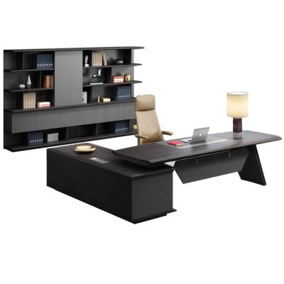 China L shape modern office table China supplier MDF office furniture luxury manager desk for sale