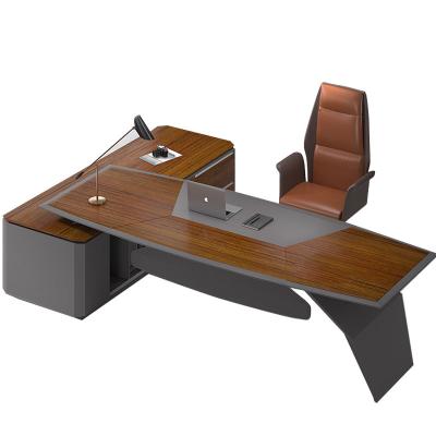 China Modern High-end Office Manager Wooden MDF China Executive Table Meuble De Bureau Luxury Office Computer Furniture Factory HIGH END Office Desk for sale