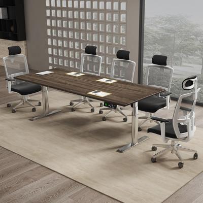 China (Height)Adjustable Meeting Room Sit Stand Desk Meeting Table Electric Height Adjustable Office Conference Room Table for sale