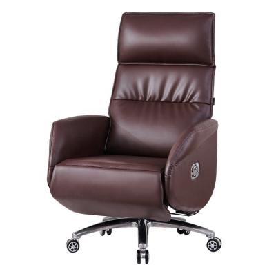 China Adjustable (Height) Wholesales Massage Office Chair With Footrest Office Leather Ergonomic Reclining Chair for sale