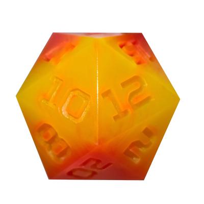 China Polyhedral Dies Set Wholesale Bulk 7pcs Custom Logo Gemstone Dice D20 Translucent Crystal Decision Maker Role Playing Table Top Game Cut Out Dnd Dic Sharp Resin for sale