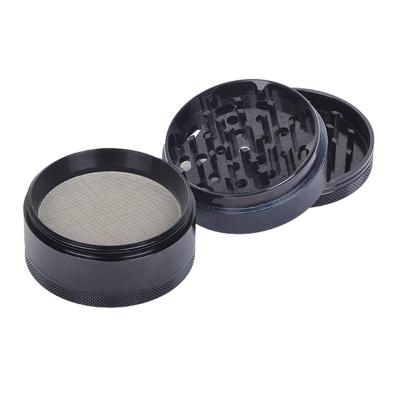 China High Quality Black Magnetic Multifunctional Tobacco Deluxe Herbal Grinder Favorite Smell Grinder Accessories Bulk Grinder Set Metal 4-Piece for sale