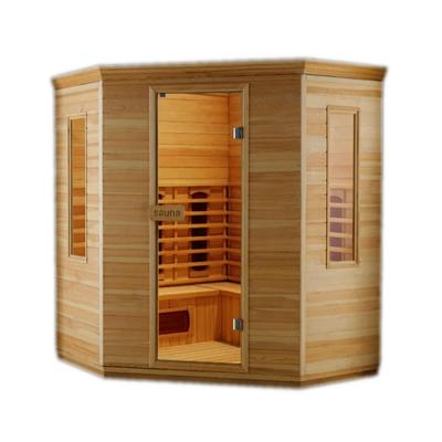 China Computer control panel Ningjie cedar wood sauna dry room infrared sauna room for sale