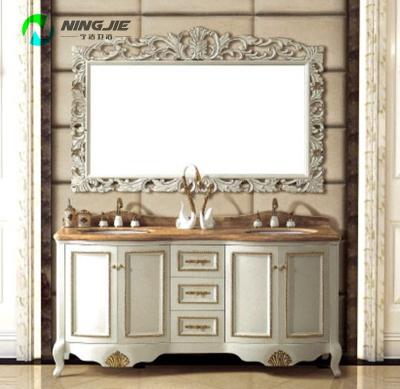 China Luxury Water Proof Villas Double Vanity Bathroom Mirror Cabinet for sale