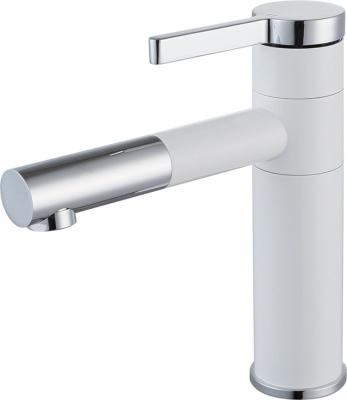 China Single Tap Sanitary Ware Color Basin Faucet Metered White Mixer Tap (811031WC) for sale