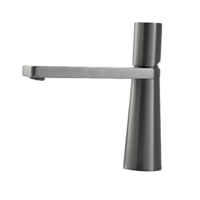 China NINGJIE Modern New Design Gray Bronze Color Basin Faucet Brass Material Brass Material for sale