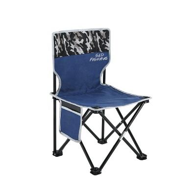 China Steel Frame Portable Folding Fishing Chair In Camouflage Blue Leisure Comfortable Outdoor Chair For Camping for sale