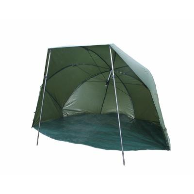 China 190T nylon with lined nylon waterproof fishing shelter with an adjustable curtain tarp for sale