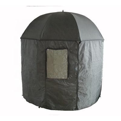 China 190T Waterproof Nylon Waterproof Fabric Fishing Umbrella With A Detachable Curtain Covering for sale