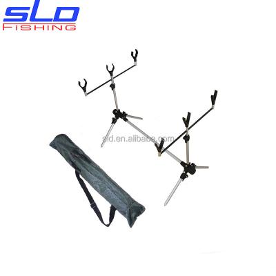 China For 3 Rod Carp Firm Fishing Tackle Aluminum Fishing Rod Pod with Carry Bag for sale