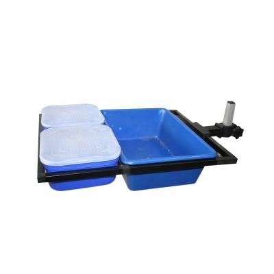 China Flexible Rotating Plastic Side Tray For 4 Pcs Bait Boxes With Slide Rack For Fishing Seat Box Accessories for sale