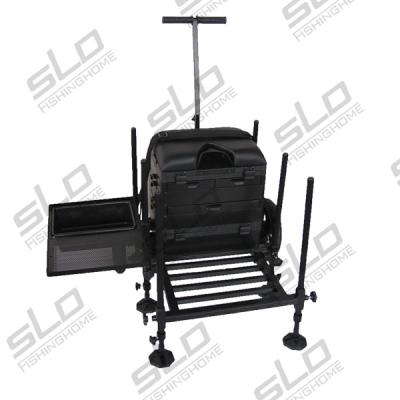 China Aluminum frame in black/silver color with platform and side tray for match pole carp fishing and seat stool ground tackle box for sale