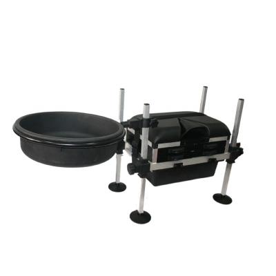 China Large Side Plastic Tray PP Fishing Tackle Bait Bowl With Holder For Seat Box Fishing Chair for sale