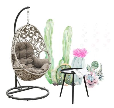 China Modern Wholesale Fashion Art Factory Egg Style Hanging Swing Chair For Garden for sale