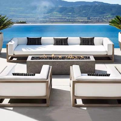 China Modern Nordic Modern Garden Sofa Set Hotel Terrace Leisure Combination Aluminum Frame Outdoor Sofa Set for sale