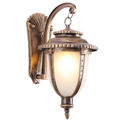 China Polycarbonate Retro Classic Outdoor LED Wall Sconces Light Waterproof Bronze IP65 Lamp For Home Porch Decoration for sale