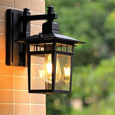 China Outdoor Classic Lighting Polycarbonate LED Wall Lamp Retro Sconces Waterproof Decorative For Garden for sale