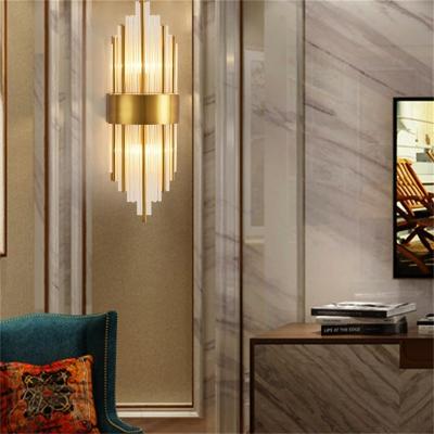 China Modern Indoor Sconces LED Wall Lamp Gold Light Fixture Decorative For Home Bedroom for sale