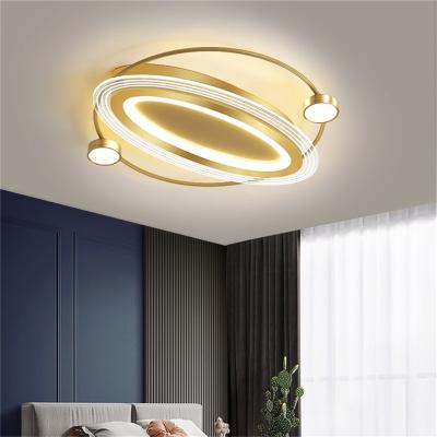 China Surface Mounted Contemporary Creative Golden LED Fixtures Decorative For Home Ceiling Light Ceiling Lamp for sale