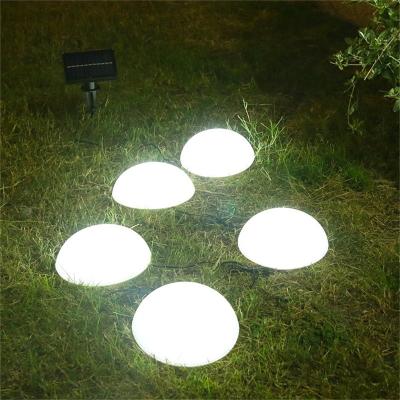 China Amazon Modern Outdoor Solar Lawn Semicircle IP65 Light Waterproof Garden Lamp Home For Villa 5 PCS for sale