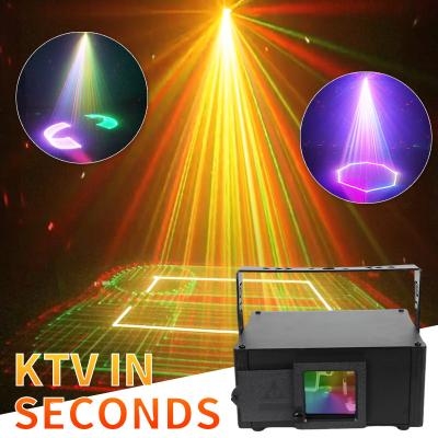 China Residential 4D Animation Laser Light LED Flashlight Voice Control Disco Stage Lamp with Remote Control for KTV Bar for sale