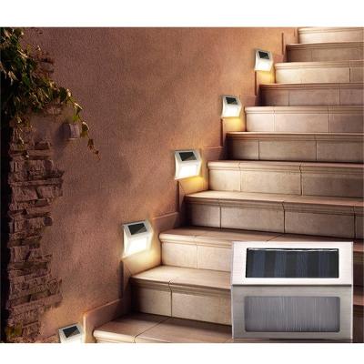 China Dropshipping Solar Garden Underground Lights LED Stainless Steel Outdoor Waterproof Stairs Decorative Landscape Lamp 2 Packs for sale