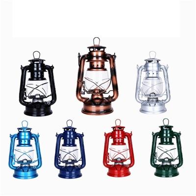 China Retro Lanterns Outdoor Portable Mediterranean Style Kerosene Lamp Dropshipping Camping Hanging Decorative Lamp for sale