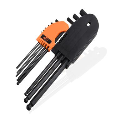 China Factory Supply 9pcs 6mm Environmental Short Hex Black Allen Wrench Set for sale