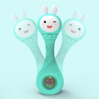 China Musical Rattle Bunny Gift Teething Toys Baby Electronic Music Bed Toy Alilo Cheap Customize Infant for sale