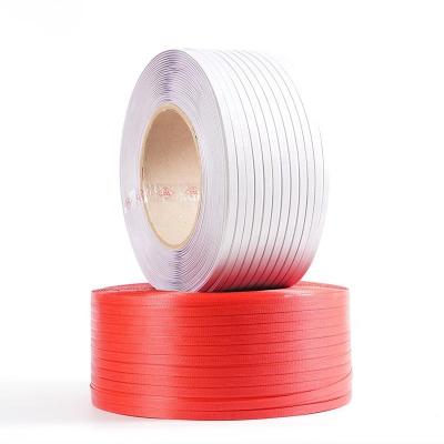 China OEM Eco-friendly PP Strapping Embossed / Smooth PP Tape Straps Roll Packing Belt For Cargo for sale