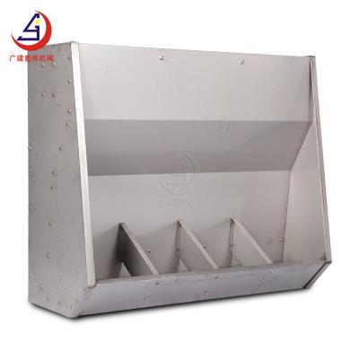 China New 2021stainless steel easily assembled fattening side 4 holes single feeder pig for pig farm pig feed trough for sale