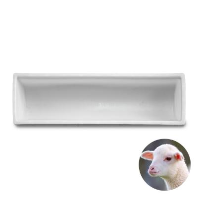 China Livestock Cost Savings Supply Sheep Feed Trough Feeder For Sheep 1m Length Plastic Feeder For Goat for sale