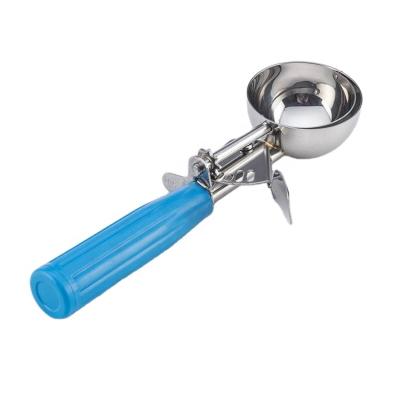 China Stainless Steel Ice Cream Scoop Trigger Mid Size Cookie Viable Baking Scoop for sale